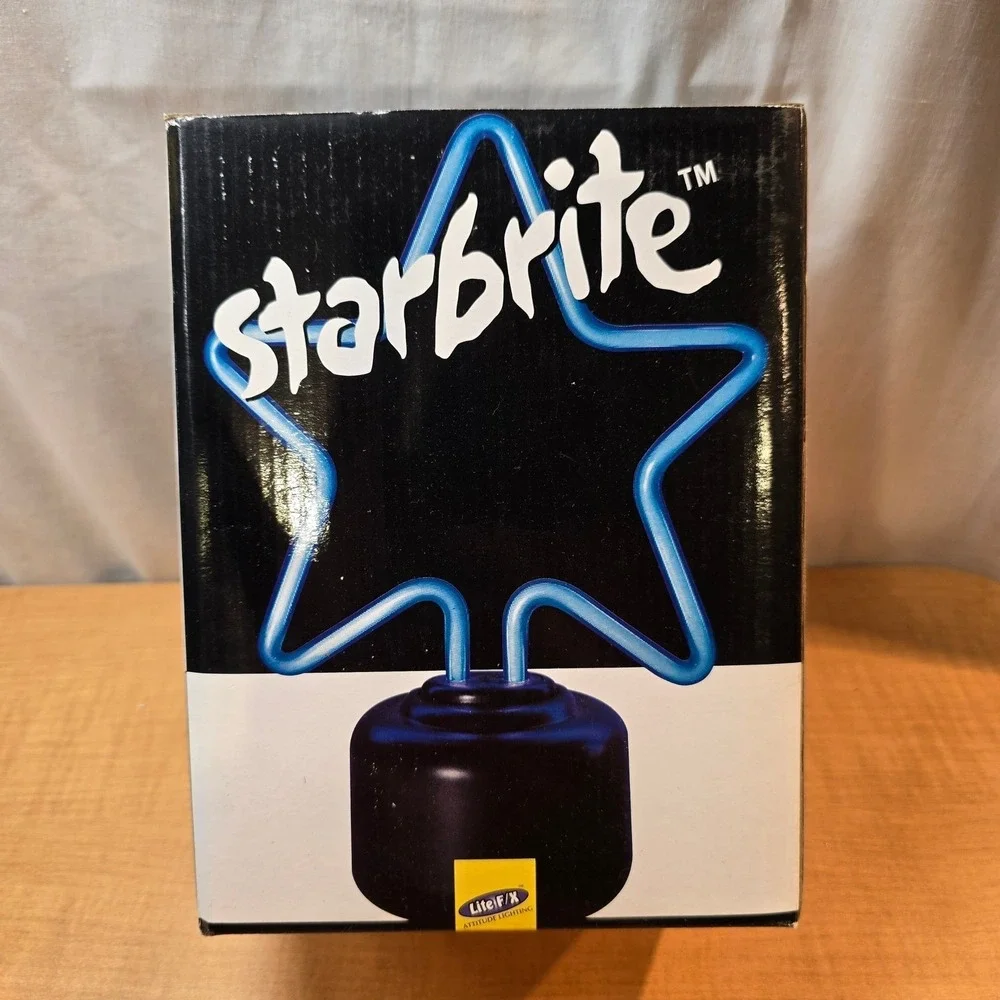 Starbrite Blue Neon Lite Model 16702 Lightweight‎ Adapter included Star Shape